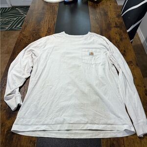 Carhartt Men's Classic White Long Sleeve Tee